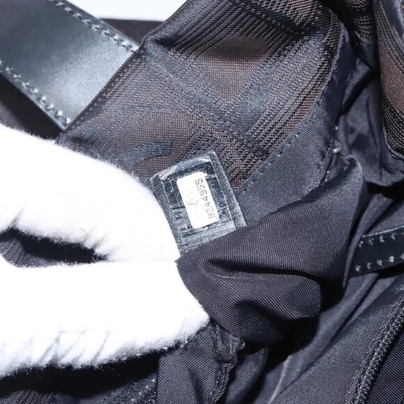 CHANEL New Travel Line Tote Bag Nylon Dark Brown Black CC Auth - Picture 13 of 16